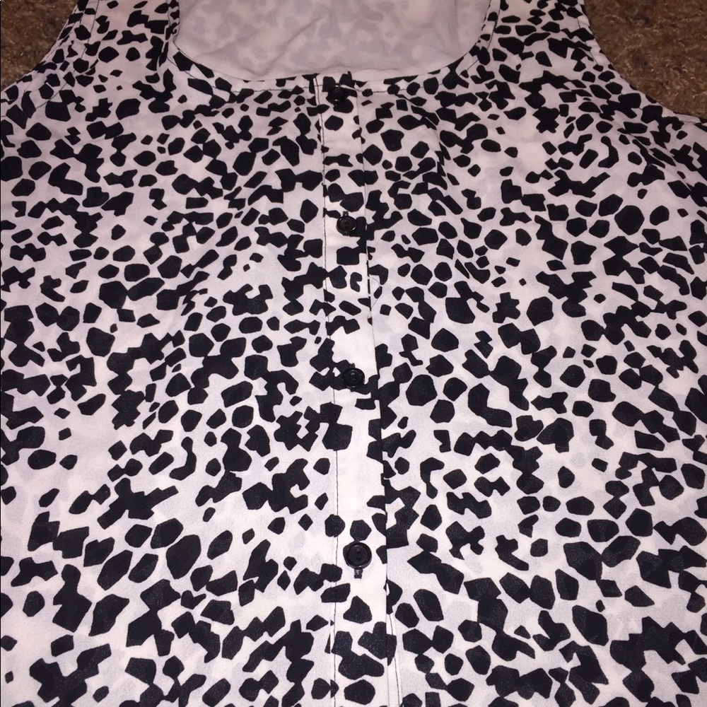 Button down tank blouse